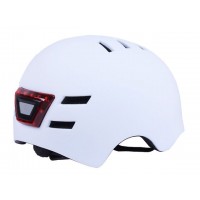 Шлем защитный белый с габаритным фонарем size L - TTG