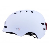 Шлем защитный белый с габаритным фонарем size L - TTG