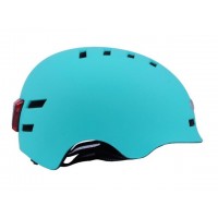 Шлем защитный бирюзовый с габаритным фонарем size L - TTG