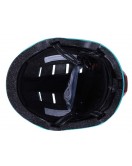 Шлем защитный бирюзовый с габаритным фонарем size L - TTG