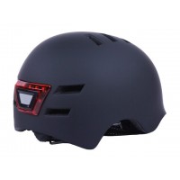Шлем защитный черный с габаритным фонарем size L - TTG
