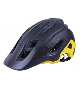 Шлем защитный черный с желтым size L - TTG