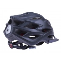 Шлем защитный черный с козырьком и с габаритным фонарем size L - TTG