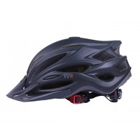 Шлем защитный черный с козырьком и с габаритным фонарем size L - TTG