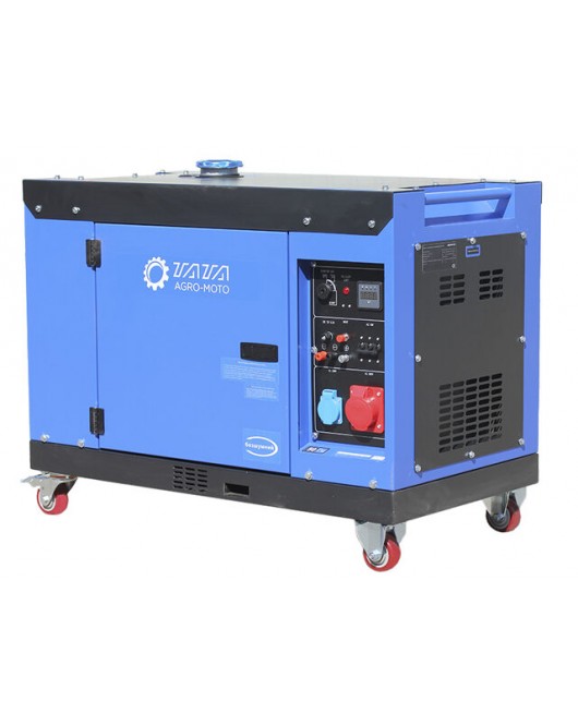 Генератор дизель JM10000TD 6.5/6.8KW (однофазный+свеча накала) бесшумный ТАТА