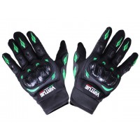 Мотоперчатки черные с зеленым Virtue Мотоперчатки черные с зеленым Virtue