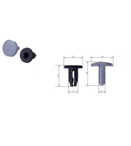 Клипсы (андапки) нажимные 6 мм