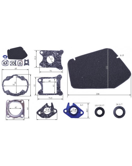 Ремкомплект двигателя (паронит) AF34/35 - DIO