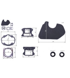 Ремкомплект двигателя (паронит) AF24 - TACT 24