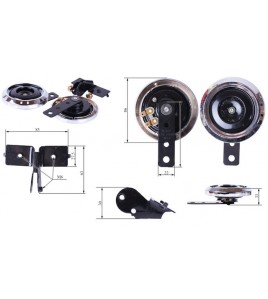 Сигнал 12V хром (пара 2 шт.) - Альфа