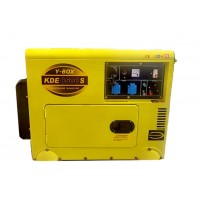Генератор дизель KDE7000S 4.5/5.0KW однофазный, 220V, бесшумный (двигатель 186FE) YBX