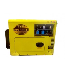 Генератор дизель KDE7000S 4.5/5.0KW однофазный, 220V, бесшумный (двигатель 186FE) YBX