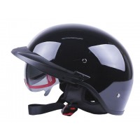 Шлем MD-513-1 черный глянцевый + черное стекло size M - VIRTUE