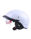 Шлем MD-513-1 белый глянцевый + прозрачное стекло size L - VIRTUE