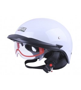 Шлем MD-513-1 белый глянцевый + прозрачное стекло size XL - VIRTUE