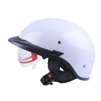 Шлем MD-513-1 белый глянцевый + прозрачное стекло size XL - VIRTUE