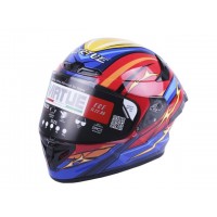 Шлем MD-821 оранжевый с синим size L - VIRTUE