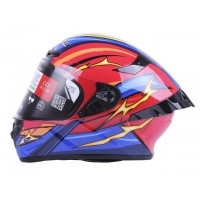 Шлем MD-821 оранжевый с синим size L - VIRTUE