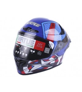 Шлем MD-821 синий со звездой size M - VIRTUE