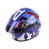 Шлем MD-821 синий со звездой size M - VIRTUE