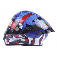 Шлем MD-821 синий со звездой size L - VIRTUE