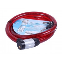 Замок противоугонный тросовый 25мм*1500мм (под ключ) ZX1106