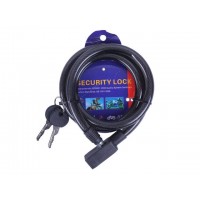 Замок противоугонный спиральный 12мм*1000мм (под ключ) ZX2108