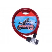 Замок противоугонный спиральный 15мм*1000мм (под ключ) ZX2116