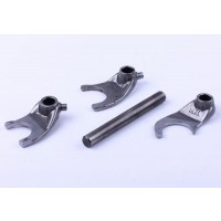 Вилки переключения передач, к-т: вал 1 шт. + вилка 3 шт. - СВ-125/150